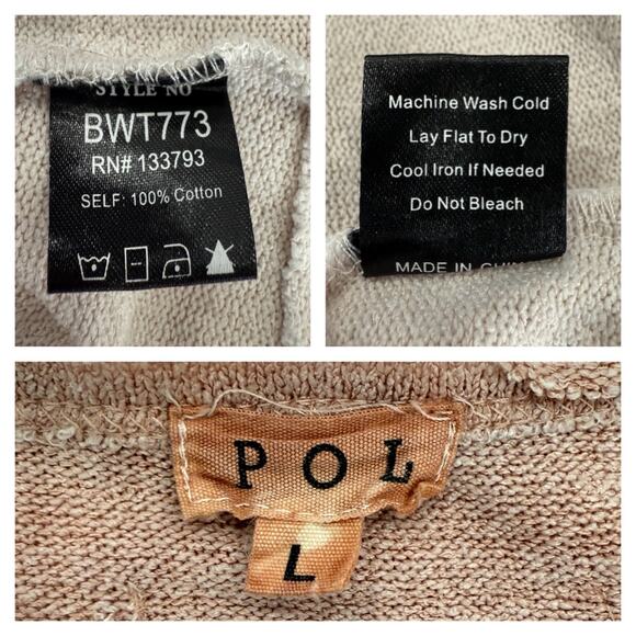 POL Tie Dye Henley Thermal Top Women's L Boho Soft Girl Cozycore Sustainable - Picture 7 of 7